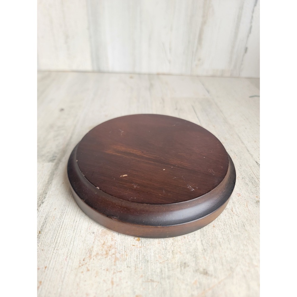 Enesco vintage wooden display base home decor figure unique‎